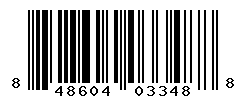 UPC barcode number 848604033488
