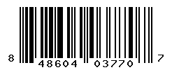 UPC barcode number 848604037707
