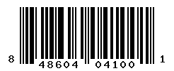 UPC barcode number 848604041001