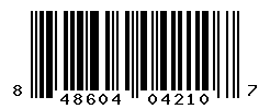 UPC barcode number 848604042107