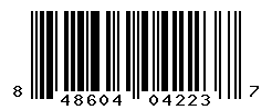 UPC barcode number 848604042237