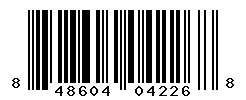 UPC barcode number 848604042268