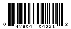 UPC barcode number 848604042312