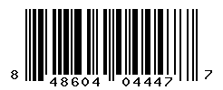 UPC barcode number 848604044477