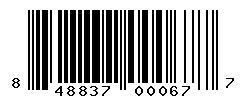 UPC barcode number 848837000677