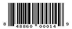 UPC barcode number 848860000149