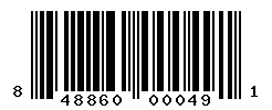 UPC barcode number 848860000491