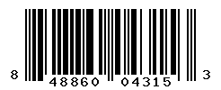 UPC barcode number 848860043153