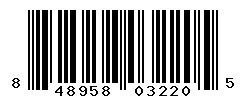UPC barcode number 848958032205