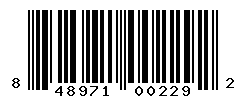 UPC barcode number 848971002292