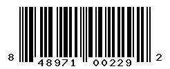 UPC barcode 848971002292