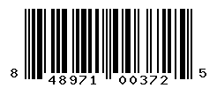 UPC barcode number 848971003725