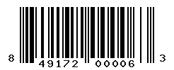 UPC barcode number 849172000063