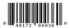 UPC barcode 849172000360