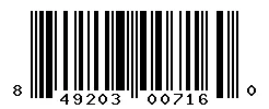 UPC barcode 849203007160