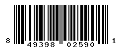 UPC barcode number 849398025901