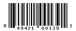 UPC barcode number 849421001391