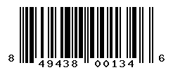 UPC barcode number 849438001346