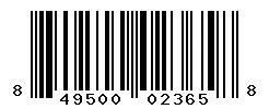 UPC barcode 849500023658