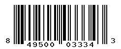 UPC barcode 849500033343