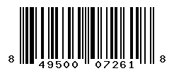 UPC barcode number 849500072618