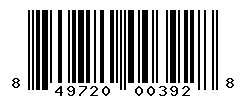 UPC barcode number 849720003928