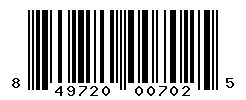 UPC barcode number 849720007025