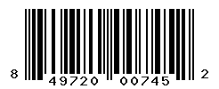 UPC barcode number 849720007452