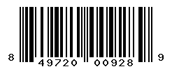 UPC barcode number 849720009289