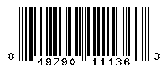 UPC barcode number 849790111363