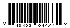 UPC 849803044770 barcode image
