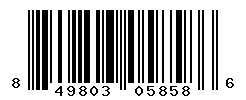 UPC barcode number 849803058586