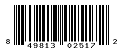 UPC barcode number 849813025172