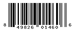 UPC barcode number 849826014606