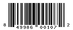 UPC barcode number 849986001072