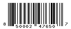 UPC barcode number 850002476507