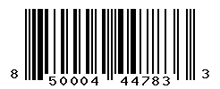 UPC barcode number 850004447833