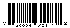 UPC barcode number 850004701812