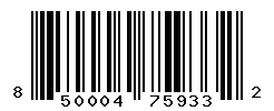 UPC barcode number 850004759332