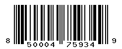 UPC barcode number 850004759349