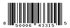 UPC barcode number 850006433155