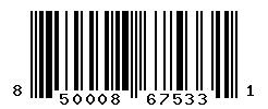 UPC barcode number 850008675331