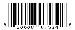 UPC barcode number 850008675348