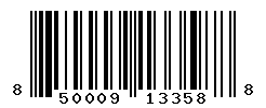 UPC barcode number 850009133588