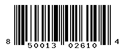 UPC barcode number 850013026104