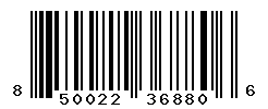 UPC barcode number 850022368806