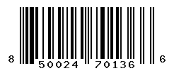 UPC barcode number 850024701366