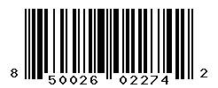 UPC barcode number 850026022742