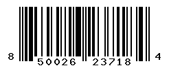 UPC barcode number 850026237184