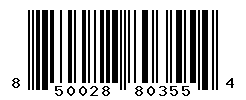 upc 850028803554 barcode image